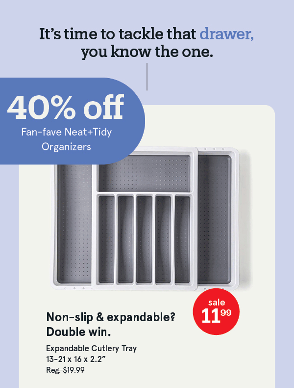 Neat + Tidy Cutlery Tray Expandable