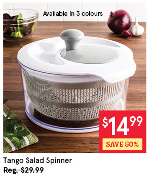 KSP TANGO SALAD SPINNER 24 CM DIA. X 13 CM WHITE/GREY