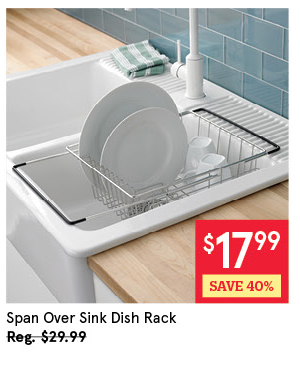KSP SPAN OVER SINK DISH RACK 21" X 11" X 5.5" CHROMEWIRE