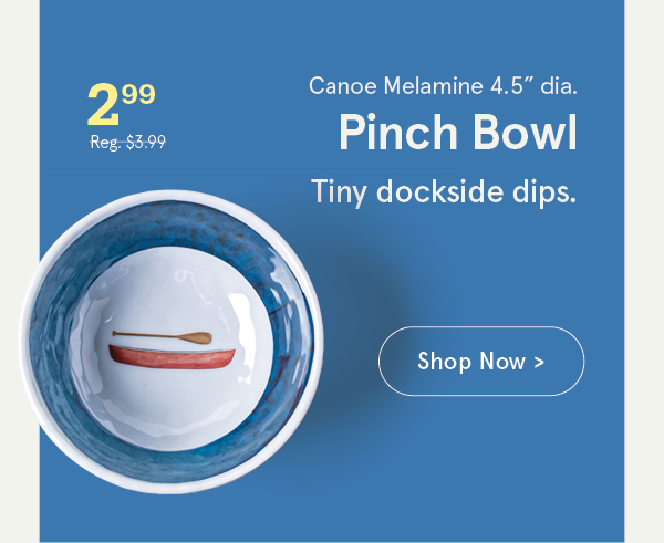 Canadiana Melamine Pinch Bowl