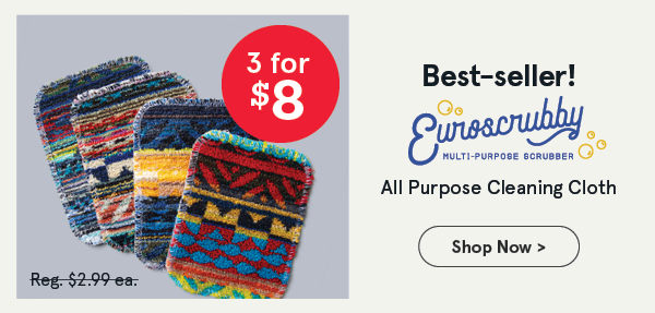 Euroscrubby Eco-Friendly All Purpose Cleaning Cloth 3 for $8