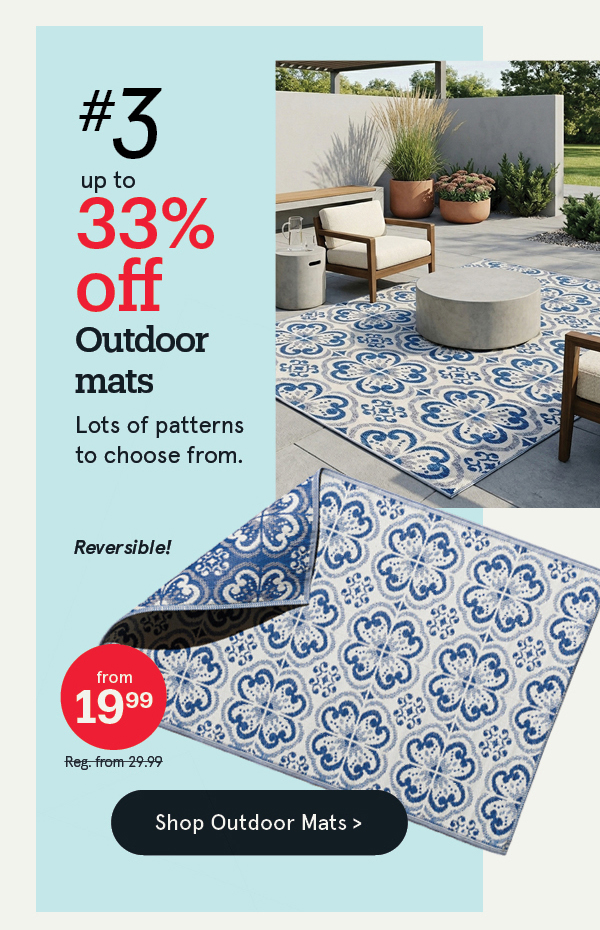 Outdoor Mats up to 33% off