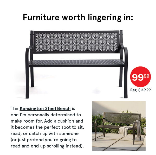 Kensington Steel Bench