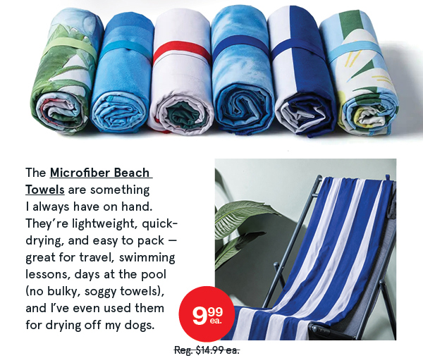 Beachside 'Linen Stripe' Microfibre Beach Towel