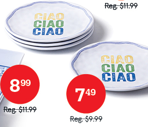 Nibble Melamine Tidbit Plate 6" Dia. - Set of 4