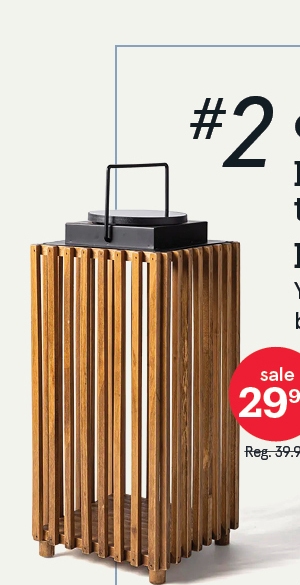 Akari Solar LED Wood Lantern
