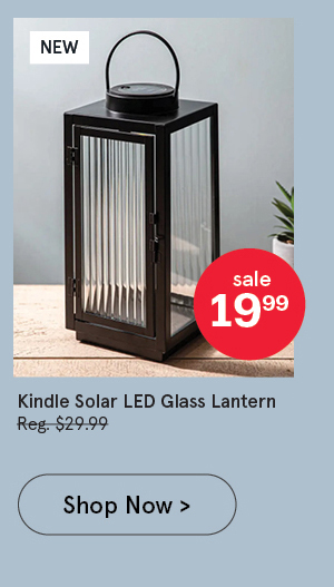 Kindle Solar LED Glass Lantern