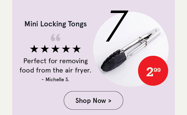 Danesco Mini Locking Tongs with Sili Tips