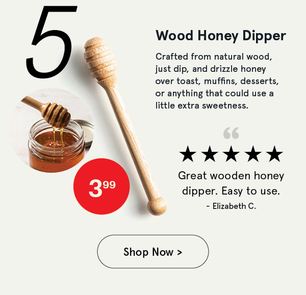 Natural Living Nectara Wood Honey Dipper