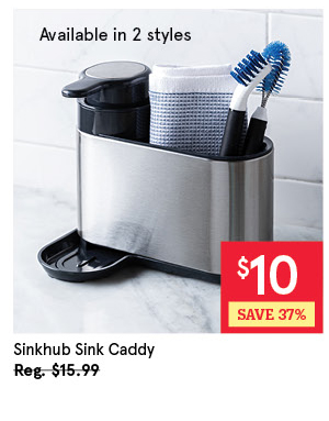 KSP SINKHUB SINK CADDY W/SPONGE HOLDER 18 X 12.3 X 13 CM ST/ST - BLACK