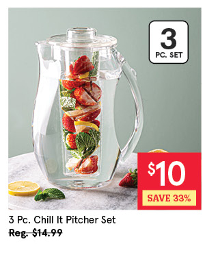 KSP CHILL IT PITCHER 3PC CLEAR