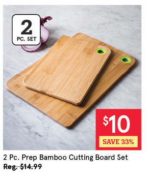 KSP PREP BAMBOO CUTTING BOARD SET/2 16 X 11" / 12 X 8" NATURAL/GREEN