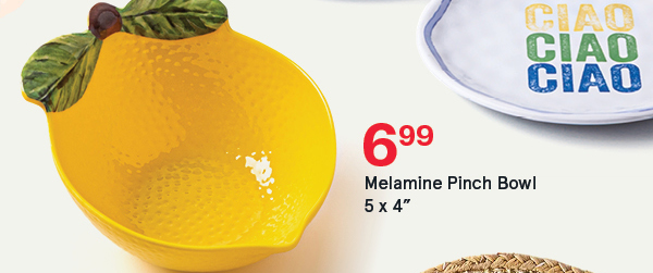 Lemon Melamine Pinch Bowl