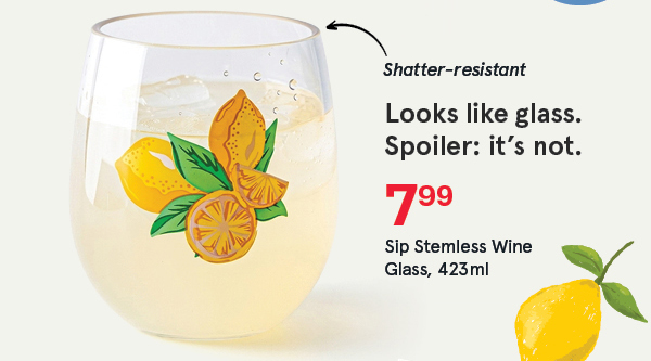 Sip 'Ravello' 423ml Stemless Wine Glass