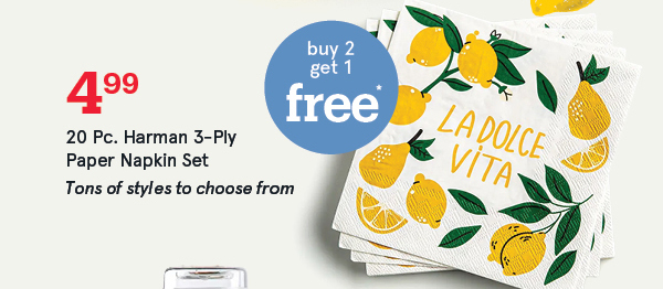 Harman 3-Ply 'La Dolce Vita' Paper Napkin - Set of 20