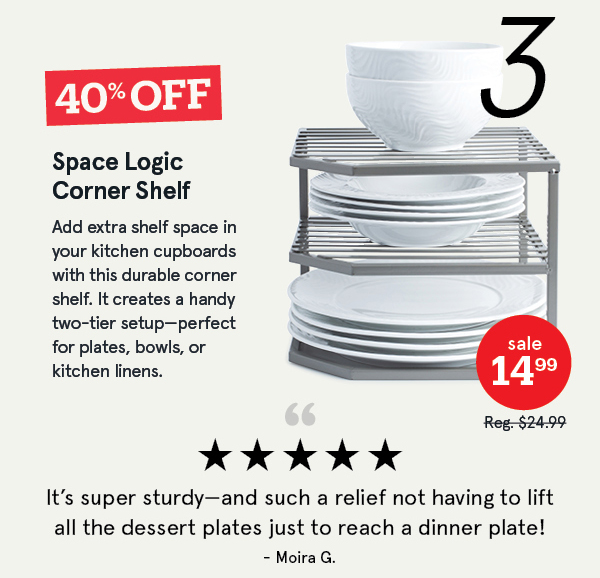 Space Logic Corner Shelf 2-Tier