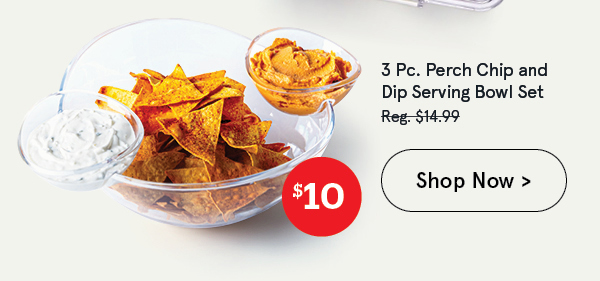 Perch Chip and Dip Serving Bowl - Set of 3