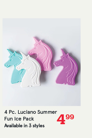 Luciano Summer Fun 'Unicorn' Ice Pack - Set of 4