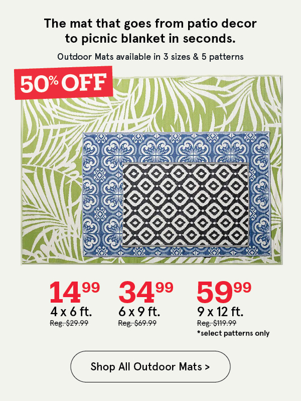 Outdoor Mats 50% off