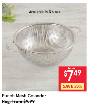 KSP PUNCH MESH COLANDER 1.5 QT / 20.5 CM DIA ST/STEEL