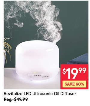 KSP REVITALIZE LED ULTRASONIC OIL DIFFUSER 500 ML CAPACITY WHITE