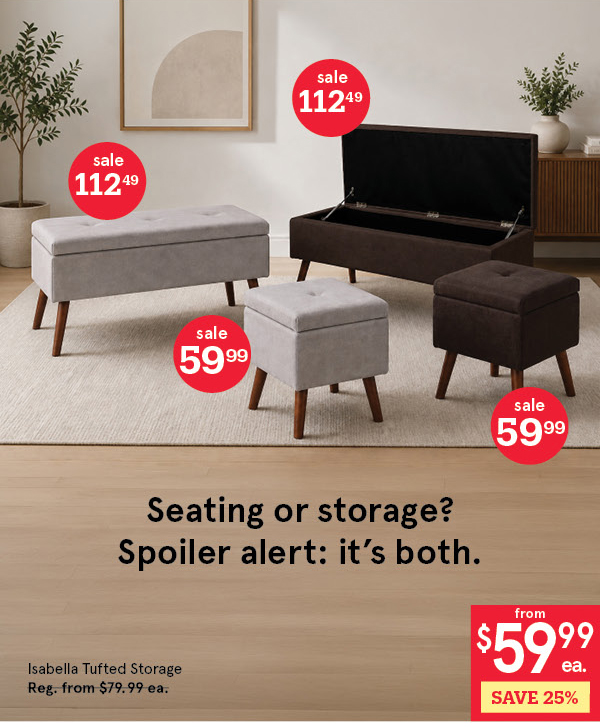 ISABELLA TUFTED STORAGE BENCH
