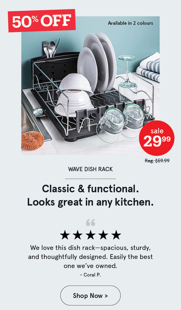 Wave Dish Rack with Tray