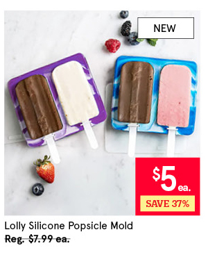 KSP LOLLY SILICONE POPSICLE MOLD 13 CM X 11.5 CM ASSTD.