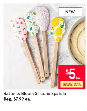 KSP BATTER & BLOOM SILICONE SPATULA CDU 32.5 CM ASSTD.