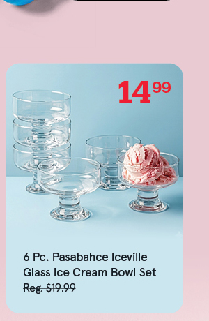 Pasabahce Iceville Glass Ice Cream-Dessert Bowl - Set of 6
