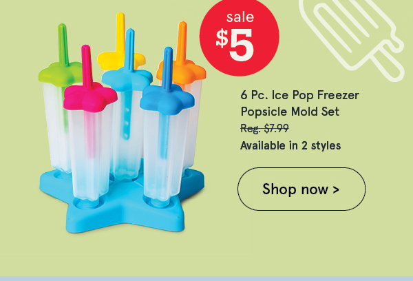 Ice Pop Freezer 'Star' Popsicle Mold - Set of 6