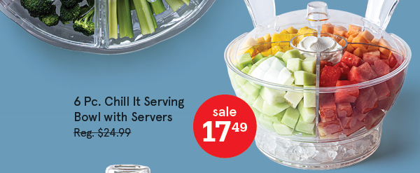 Chill It Serving Bowl with Servers - Set of 6