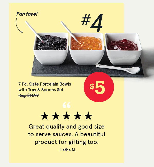 Slate Porcelain Bowls with Tray & Spoons - Set of 7
