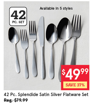 SPLENDIDE S/S FLATWARE "ALPIA" SET/42 MIRROR