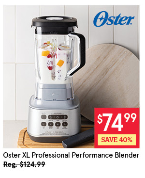 OSTER XL PROFESSIONAL PERFORMANCE BLENDER 9-CUP / 1000 W SILVER