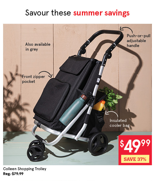 KSP COLLEEN SHOPPING TROLLEY "SOLID" 97 X 66 X 41 CM BLACK