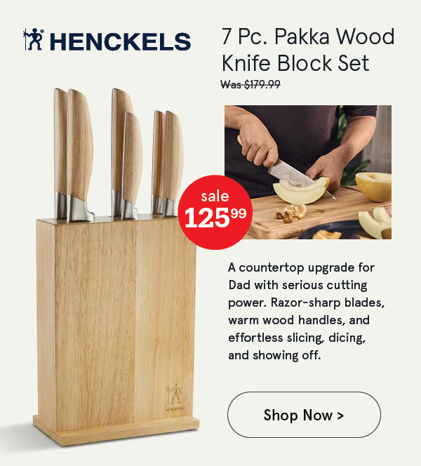 Henckels Pakka Wood Knife Block Combo - Set of 7