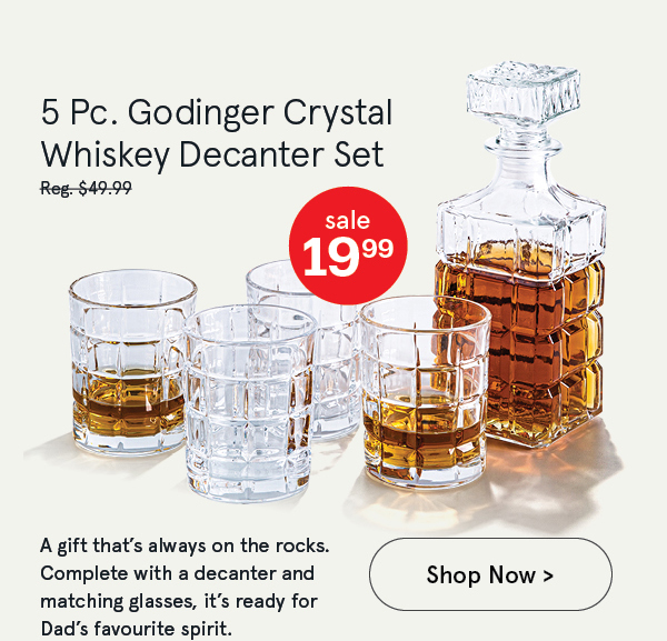 Godinger Crystal 'Radius' Whiskey Decanter Combo - Set of 5 
