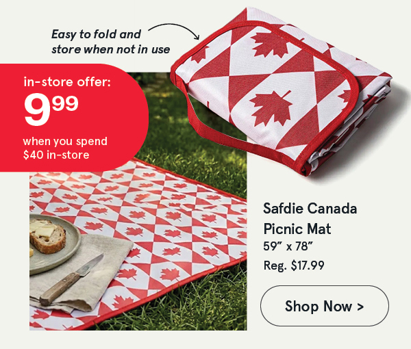 Safdie Canada 'Maple Leaf' Picnic Mat