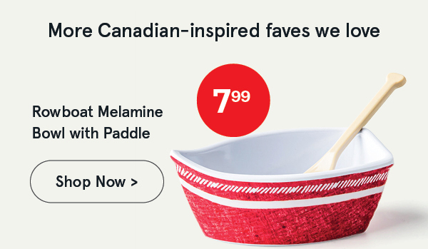 Rowboat Melamine Bowl with Paddle