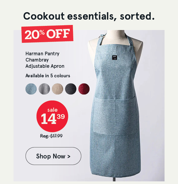 Harman Pantry Chambray Adjustable Apron