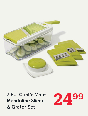 Chef's Mate Mandoline Slicer and Grater - Set of 7