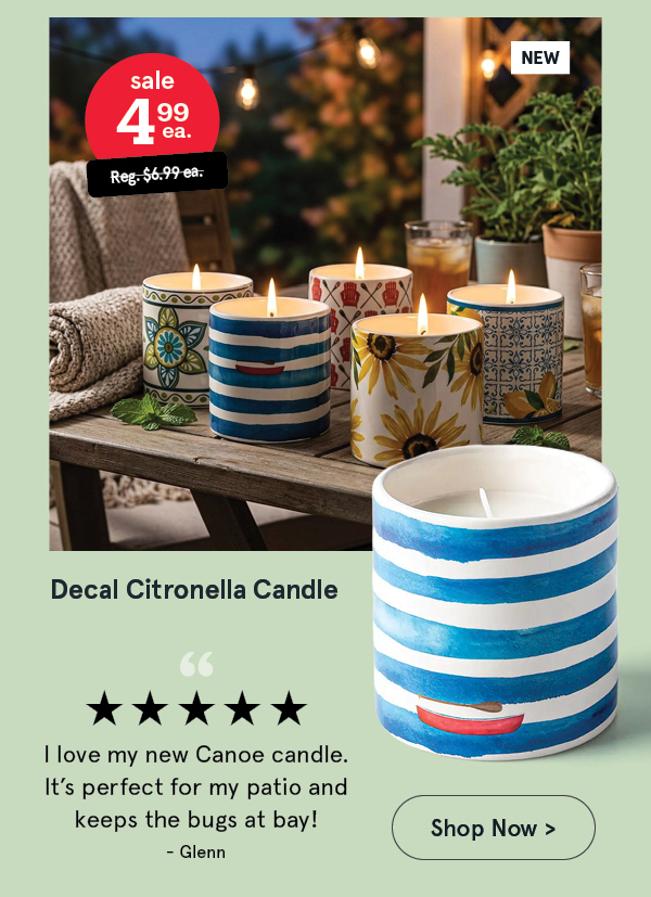 Decal Citronella Candle