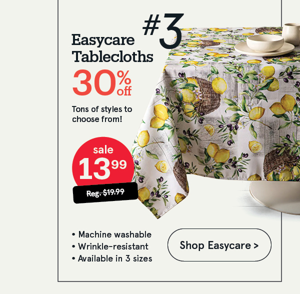 Easycare Tablecloths