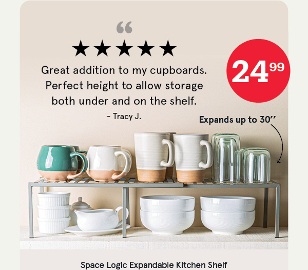 Space Logic Expandable Kitchen Shelf