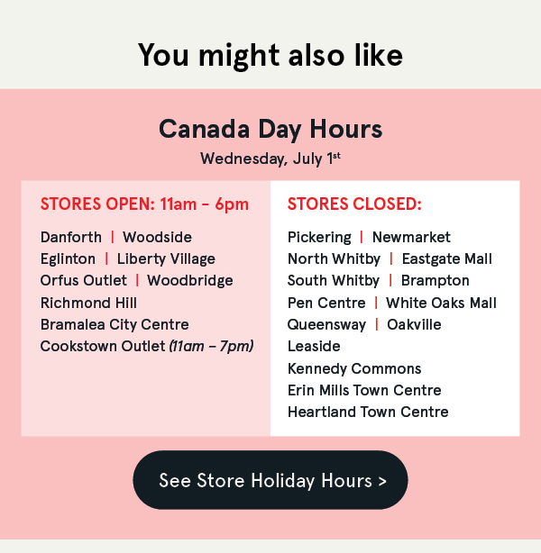 Store Holiday Hours