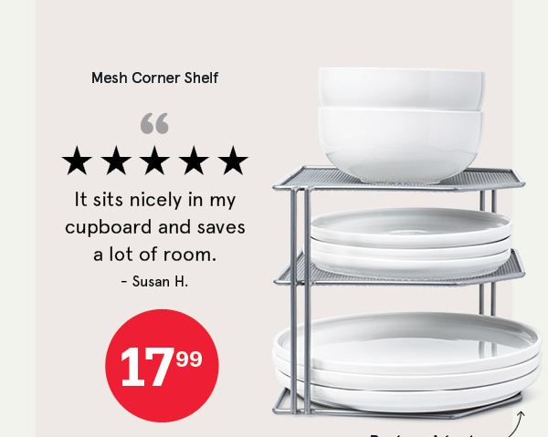 Mesh Corner Shelf 2-Tier