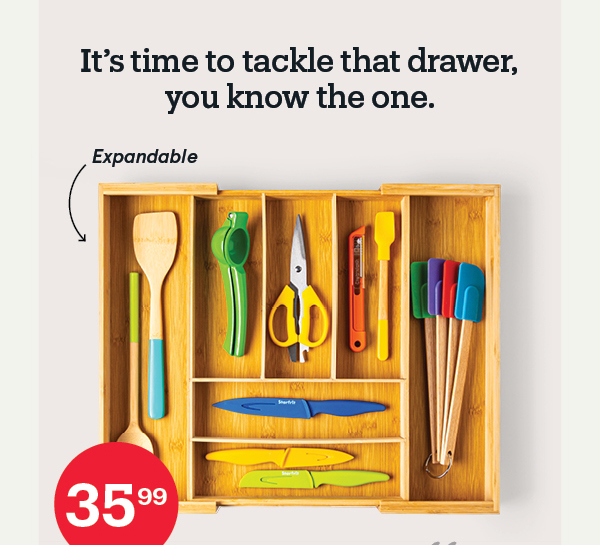 Natura Bamboo Cutlery Tray Expandable