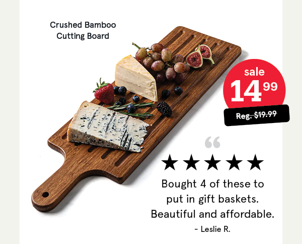 Crushed Bamboo Cutting Board Paddle