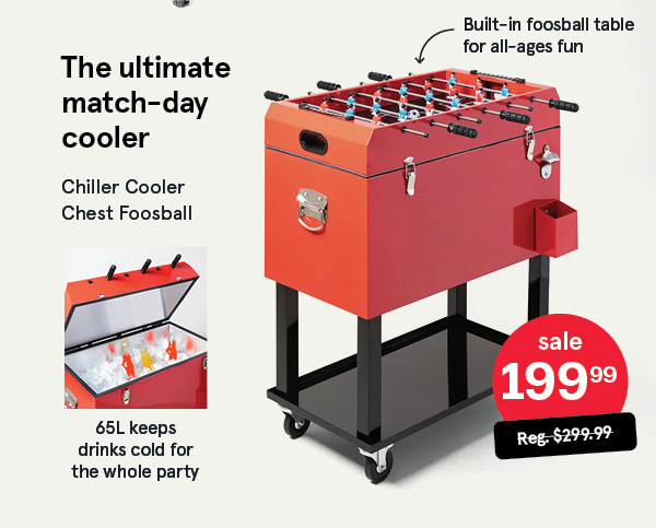 Chiller '68 Qt/65 L' Cooler Chest Foosball